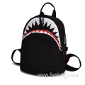 Fashion Toddler Kindergarten Black Cartoon Kids Backpack With 3D Shark Animal Print